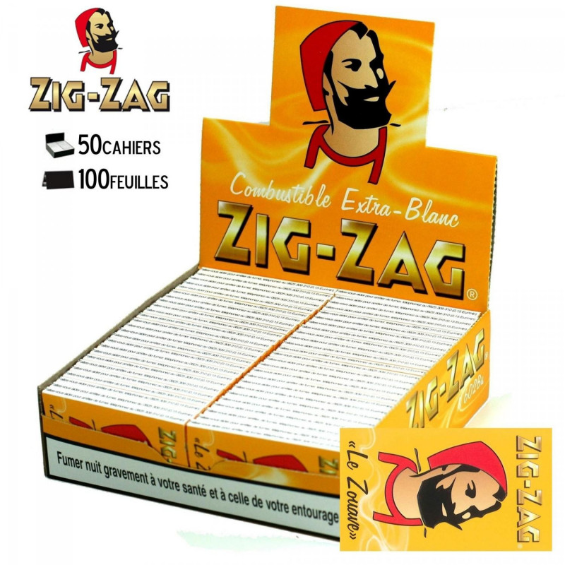 Lot de 50 carnets de papier à rouler zig zag jaune