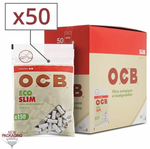Boite de 50 Sachets de Filtres OCB Slim Bio - Tabac des Arches