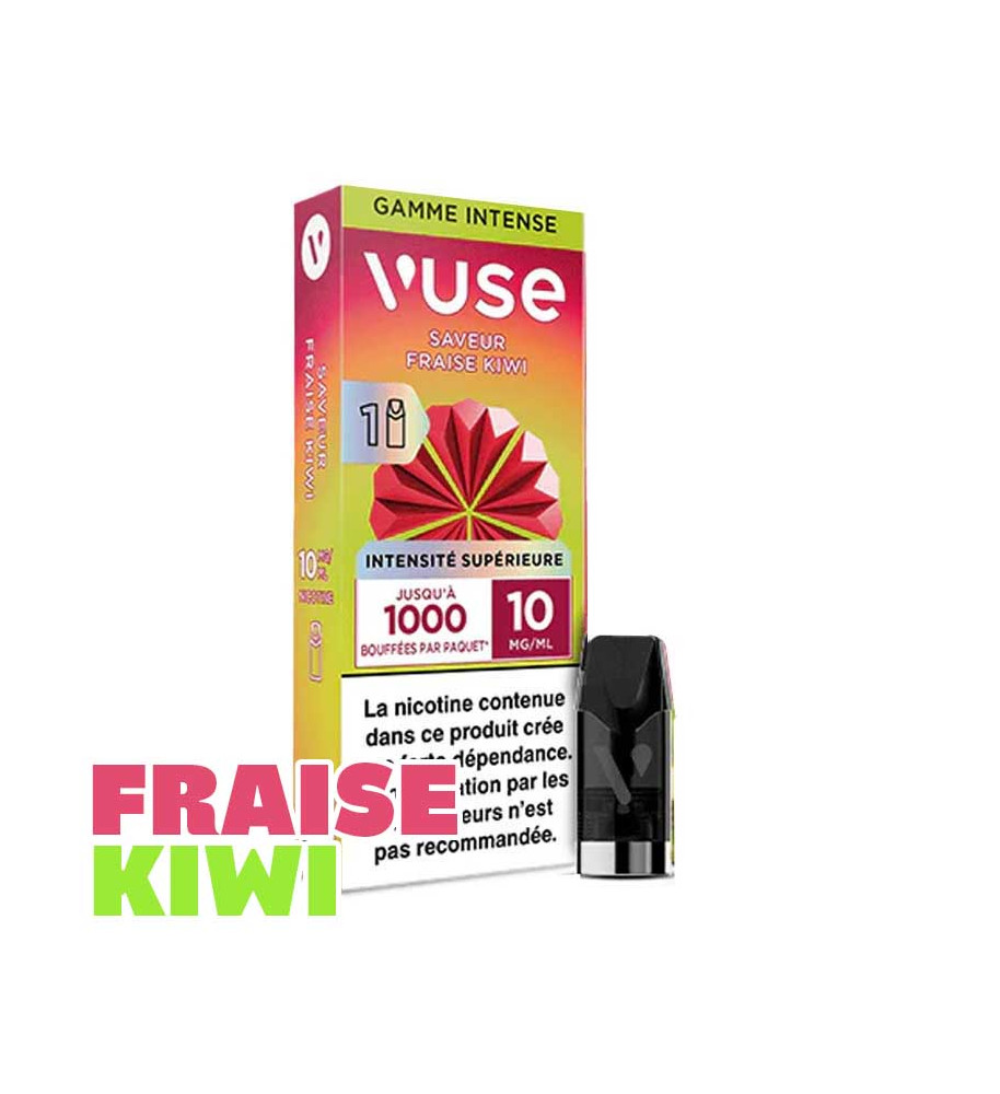 Cartouche de recharge Fraise Kiwi 1x Pod Vuse 1000 - 10 mg/ml