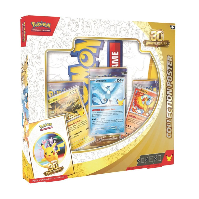 Coffret poster pokemon 30ème anniversaire